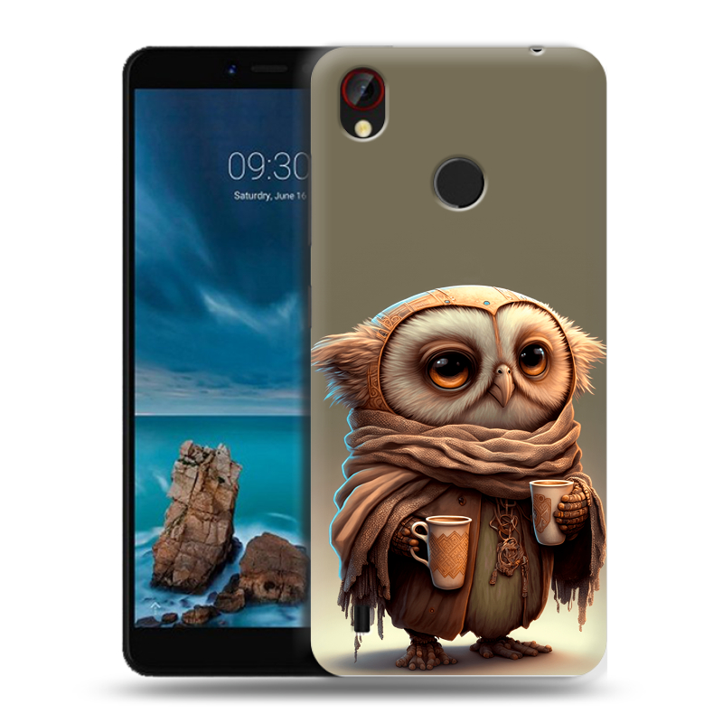 Силиконовый чехол на ZTE Blade A7 Vita с принтом Сова Силиконовый чехол на ZTE Blade A7 Vita с принтом Сова