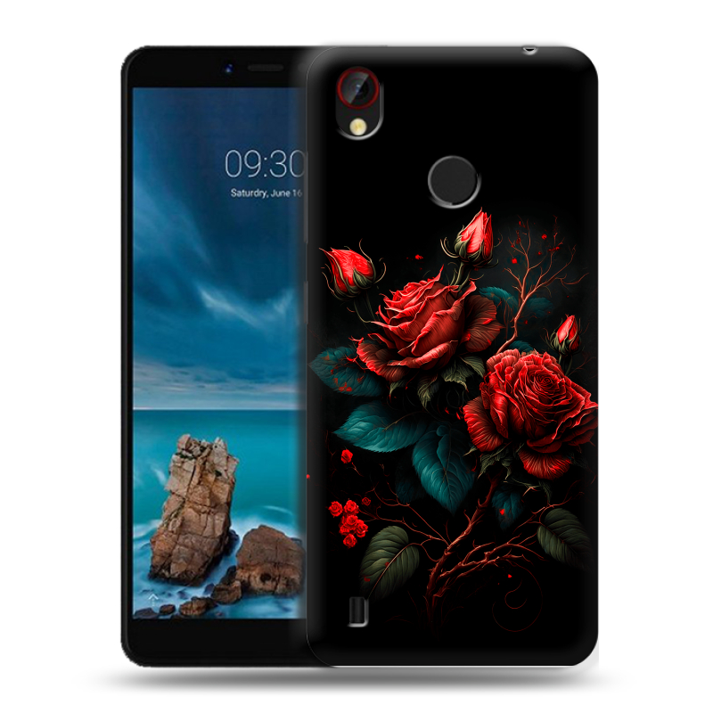 Силиконовый чехол на ZTE Blade A7 Vita с принтом Розы красные Силиконовый чехол на ZTE Blade A7 Vita с принтом Розы красные