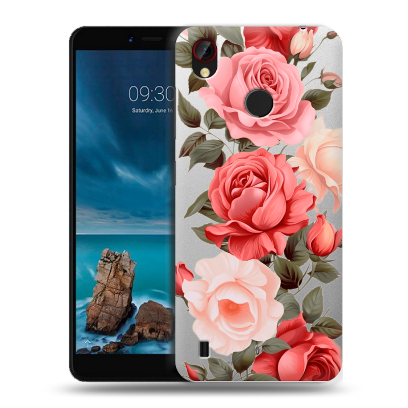Силиконовый чехол на ZTE Blade A7 Vita с принтом Розы Силиконовый чехол на ZTE Blade A7 Vita с принтом Розы