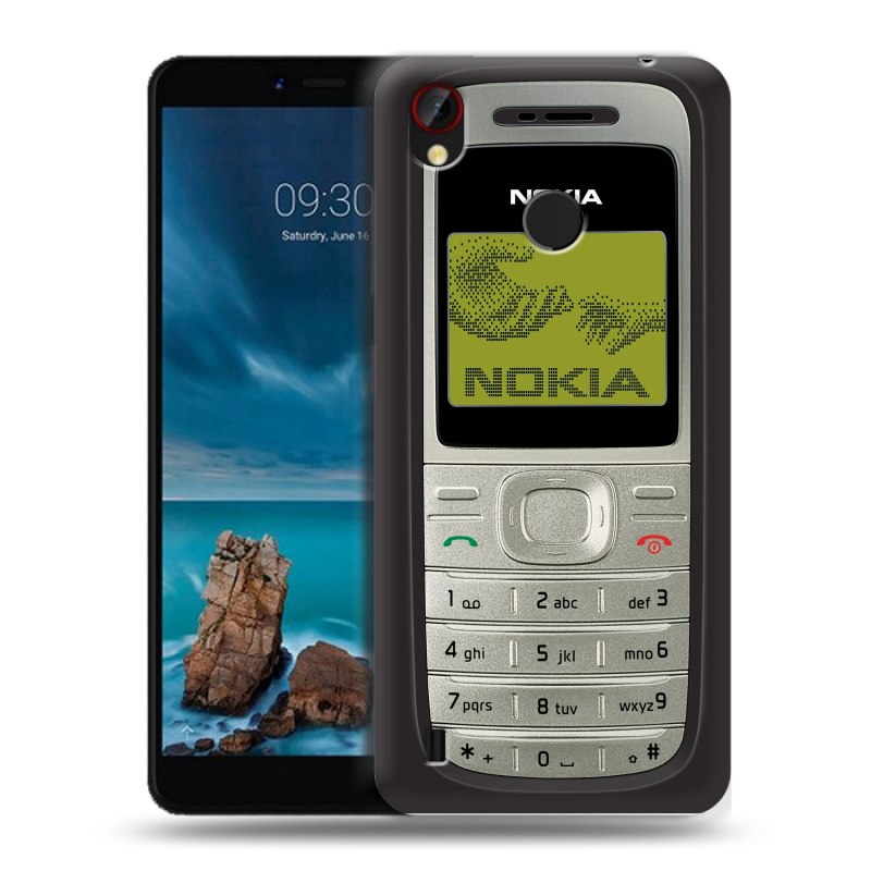 Силиконовый чехол на ZTE Blade A7 Vita с принтом Ретро Нокия Силиконовый чехол на ZTE Blade A7 Vita с принтом Ретро Нокия