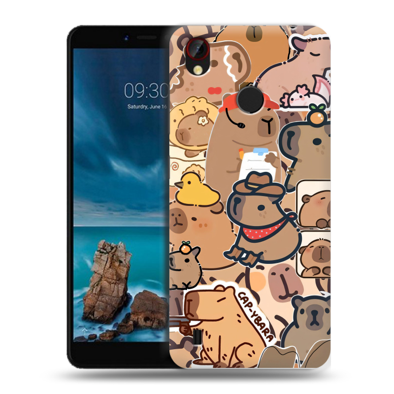 Силиконовый чехол на ZTE Blade A7 Vita с принтом капибара Силиконовый чехол на ZTE Blade A7 Vita с принтом капибара