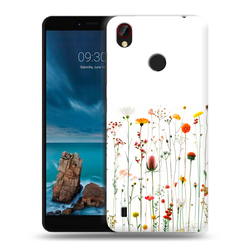 Силиконовый чехол на ZTE Blade A7 Vita с принтом цветы Силиконовый чехол на ZTE Blade A7 Vita с принтом цветы