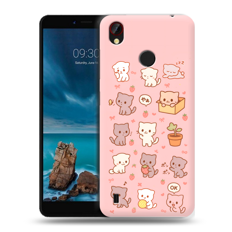 Силиконовый чехол на ZTE Blade A7 Vita с принтом Hello Kitty Хелоу Кити Силиконовый чехол на ZTE Blade A7 Vita с принтом Hello Kitty Хелоу Кити