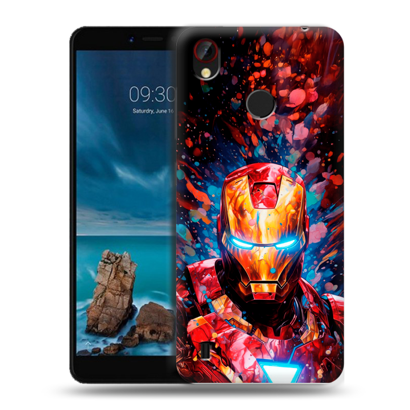 Силиконовый чехол на ZTE Blade A7 Vita с принтом Железный человек Ironman Силиконовый чехол на ZTE Blade A7 Vita с принтом Железный человек Ironman
