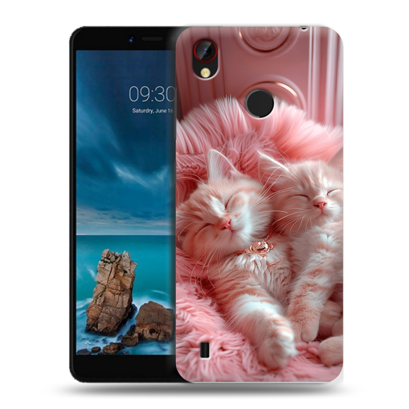 Силиконовый чехол на ZTE Blade A7 Vita с принтом котята котики Силиконовый чехол на ZTE Blade A7 Vita с принтом котята котики