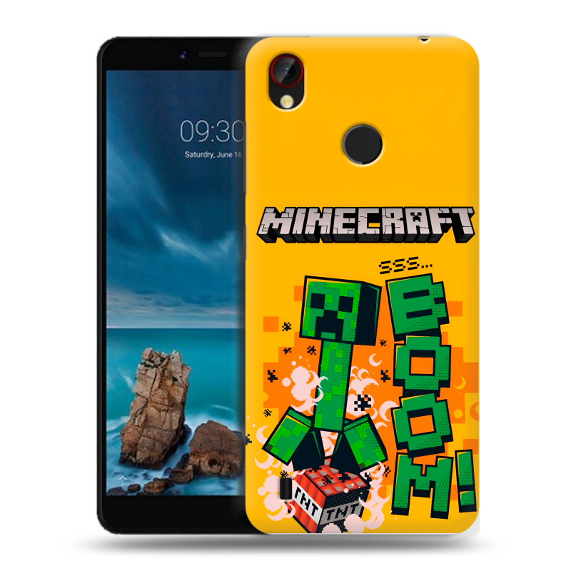 Силиконовый чехол на ZTE Blade A7 Vita с принтом Майнкрафт Minecraft Силиконовый чехол на ZTE Blade A7 Vita с принтом Майнкрафт Minecraft