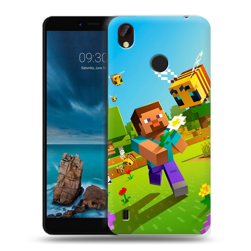 Силиконовый чехол на ZTE Blade A7 Vita с принтом Майнкрафт Minecraft Силиконовый чехол на ZTE Blade A7 Vita с принтом Майнкрафт Minecraft