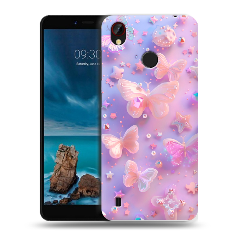 Силиконовый чехол на ZTE Blade A7 Vita с принтом Бабочки Силиконовый чехол на ZTE Blade A7 Vita с принтом Бабочки