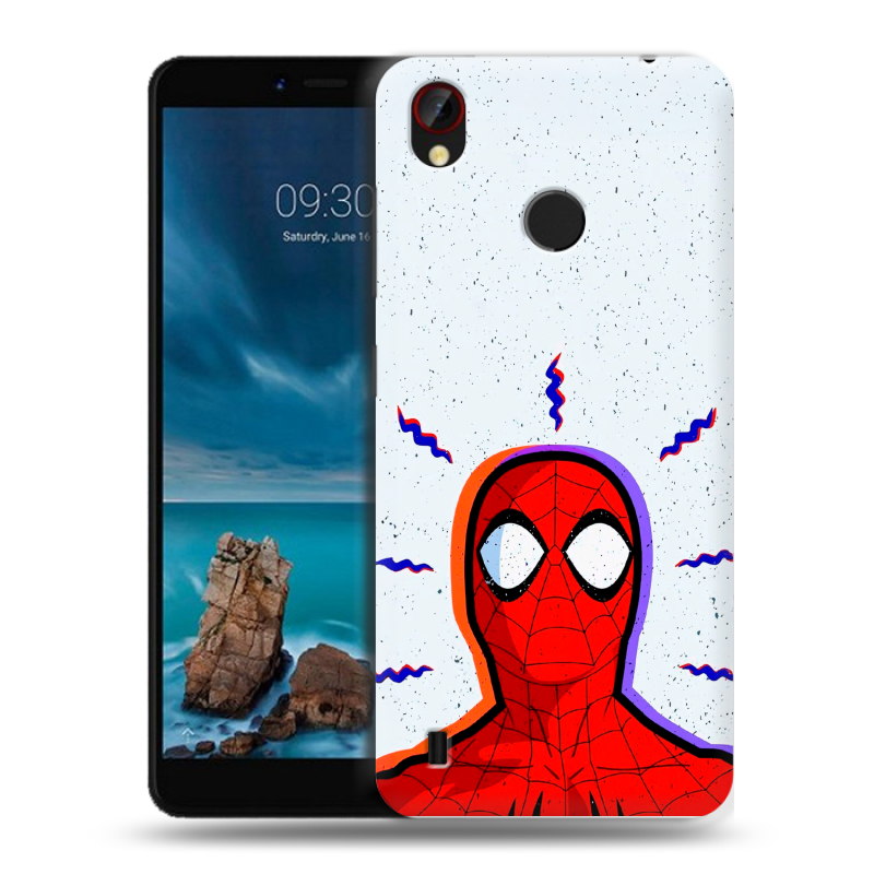 Силиконовый чехол на ZTE Blade A7 Vita с принтом Spiderman Человек паук Силиконовый чехол на ZTE Blade A7 Vita с принтом Spiderman Человек паук