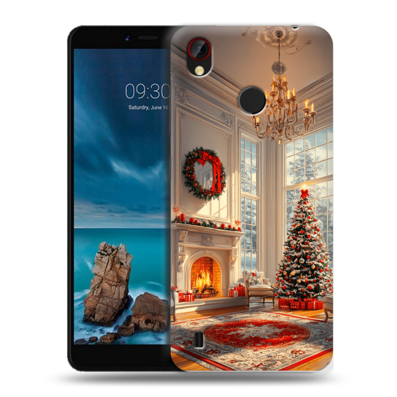 Силиконовый чехол на ZTE Blade A7 Vita с принтом Новый год Силиконовый чехол на ZTE Blade A7 Vita с принтом Новый год