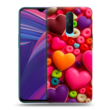 Силиконовый чехол на OPPO RX17 Pro с принтом Сердечки Силиконовый чехол на OPPO RX17 Pro с принтом Сердечки