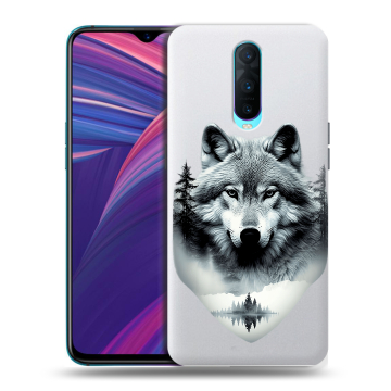 Силиконовый чехол на OPPO RX17 Pro с принтом Волк в лесу Силиконовый чехол на OPPO RX17 Pro с принтом Волк в лесу