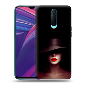 Силиконовый чехол на OPPO RX17 Pro с принтом Девушка в шляпе Силиконовый чехол на OPPO RX17 Pro с принтом Девушка в шляпе