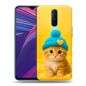Силиконовый чехол на OPPO RX17 Pro с принтом Котенок в шапке Силиконовый чехол на OPPO RX17 Pro с принтом Котенок в шапке