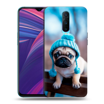 Силиконовый чехол на OPPO RX17 Pro с принтом Мопс в шапке Силиконовый чехол на OPPO RX17 Pro с принтом Мопс в шапке