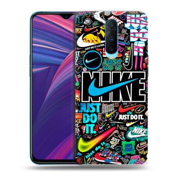 Силиконовый чехол на OPPO RX17 Pro с принтом найк nike черный Силиконовый чехол на OPPO RX17 Pro с принтом найк nike черный