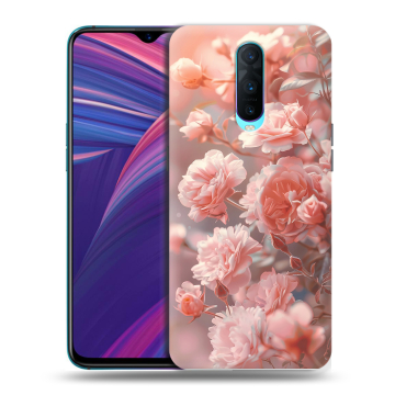 Силиконовый чехол на OPPO RX17 Pro с принтом Розовые розы Силиконовый чехол на OPPO RX17 Pro с принтом Розовые розы