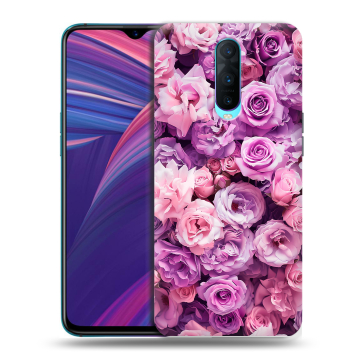 Силиконовый чехол на OPPO RX17 Pro с принтом лавандовые розы Силиконовый чехол на OPPO RX17 Pro с принтом лавандовые розы