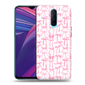 Силиконовый чехол на OPPO RX17 Pro с принтом Розовые бантики Силиконовый чехол на OPPO RX17 Pro с принтом Розовые бантики