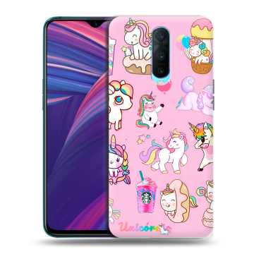 Силиконовый чехол на OPPO RX17 Pro с принтом розовые единороги Силиконовый чехол на OPPO RX17 Pro с принтом розовые единороги