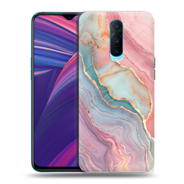 Силиконовый чехол на OPPO RX17 Pro с принтом розовый мрамор Силиконовый чехол на OPPO RX17 Pro с принтом розовый мрамор