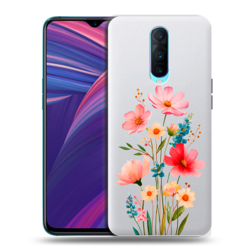 Силиконовый чехол на OPPO RX17 Pro с принтом Цветы Силиконовый чехол на OPPO RX17 Pro с принтом Цветы