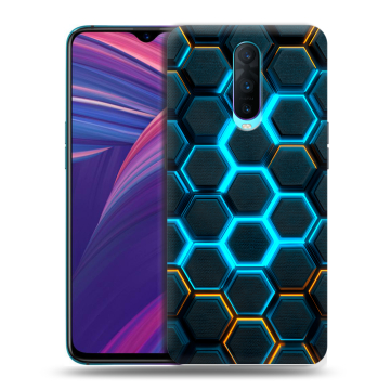 Силиконовый чехол на OPPO RX17 Pro с принтом Неоновые соты Силиконовый чехол на OPPO RX17 Pro с принтом Неоновые соты