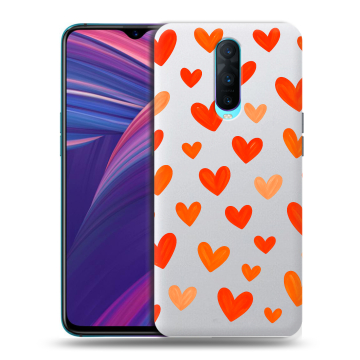 Силиконовый чехол на OPPO RX17 Pro с принтом Сердечки Силиконовый чехол на OPPO RX17 Pro с принтом Сердечки