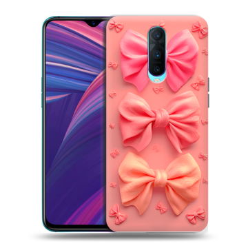 Силиконовый чехол на OPPO RX17 Pro с принтом Розовые бантики Силиконовый чехол на OPPO RX17 Pro с принтом Розовые бантики