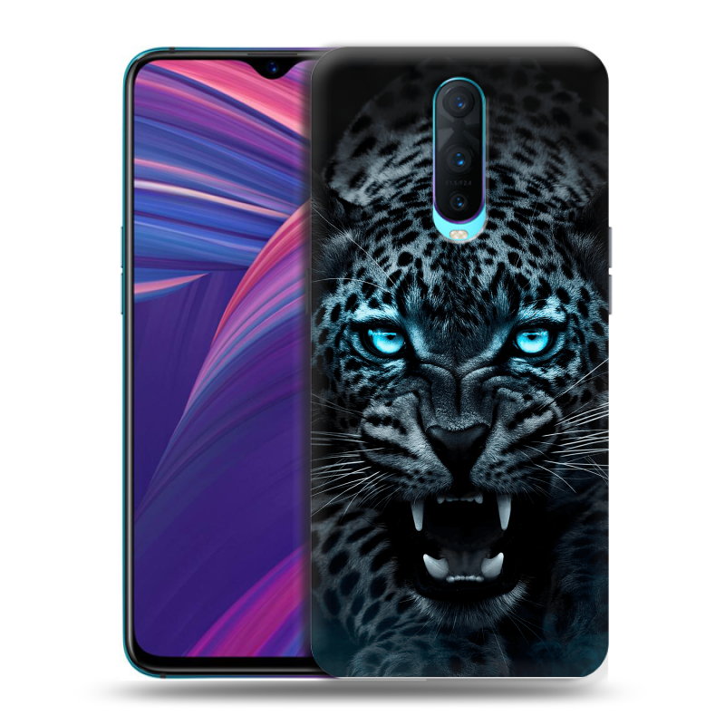 Силиконовый чехол на OPPO RX17 Pro с принтом Темный леопард Силиконовый чехол на OPPO RX17 Pro с принтом Темный леопард