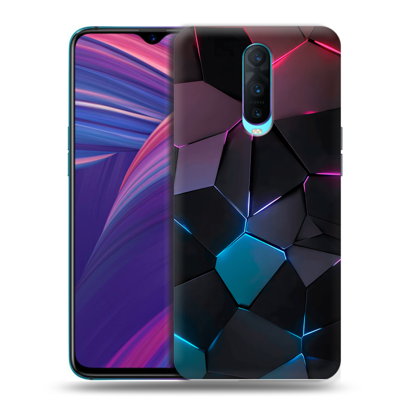 Силиконовый чехол на OPPO RX17 Pro с принтом Геометрия неона Силиконовый чехол на OPPO RX17 Pro с принтом Геометрия неона