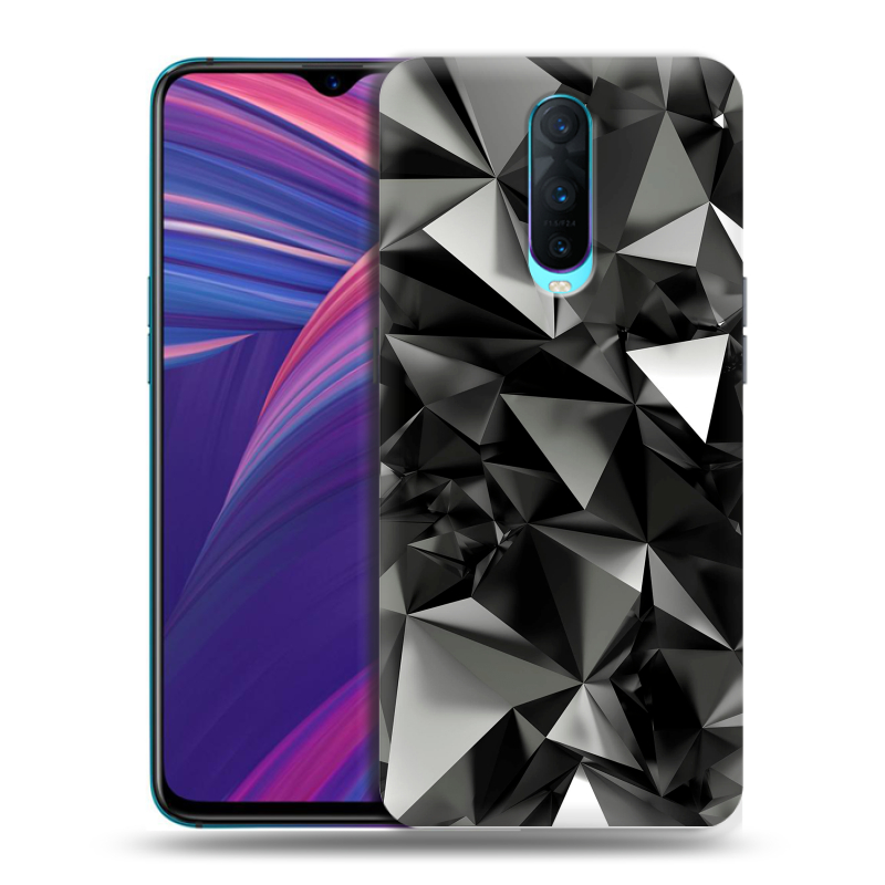 Силиконовый чехол на OPPO RX17 Pro с принтом Черные кристаллы Силиконовый чехол на OPPO RX17 Pro с принтом Черные кристаллы