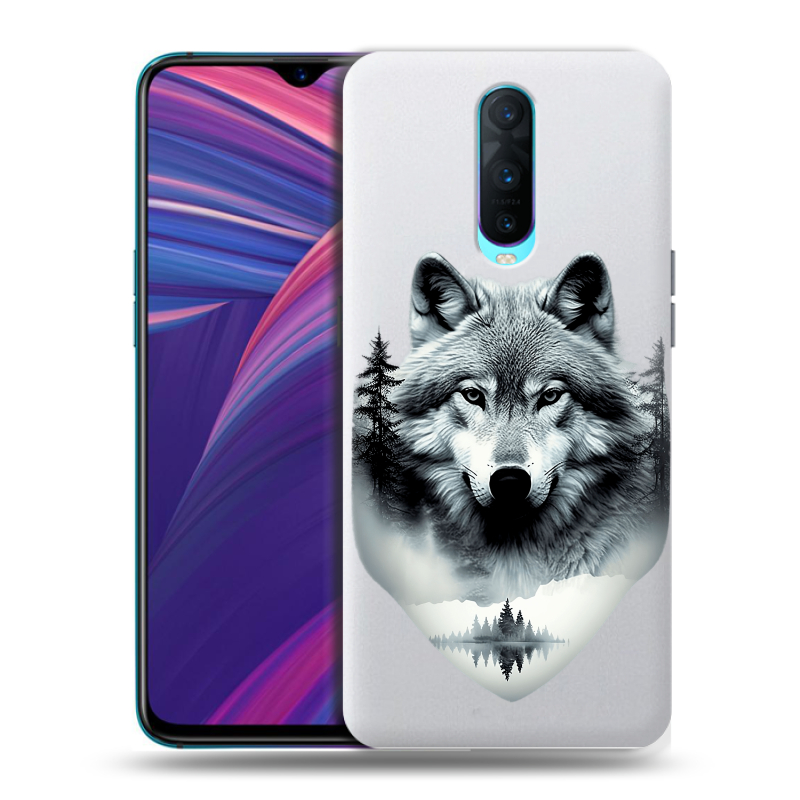 Силиконовый чехол на OPPO RX17 Pro с принтом Волк в лесу Силиконовый чехол на OPPO RX17 Pro с принтом Волк в лесу