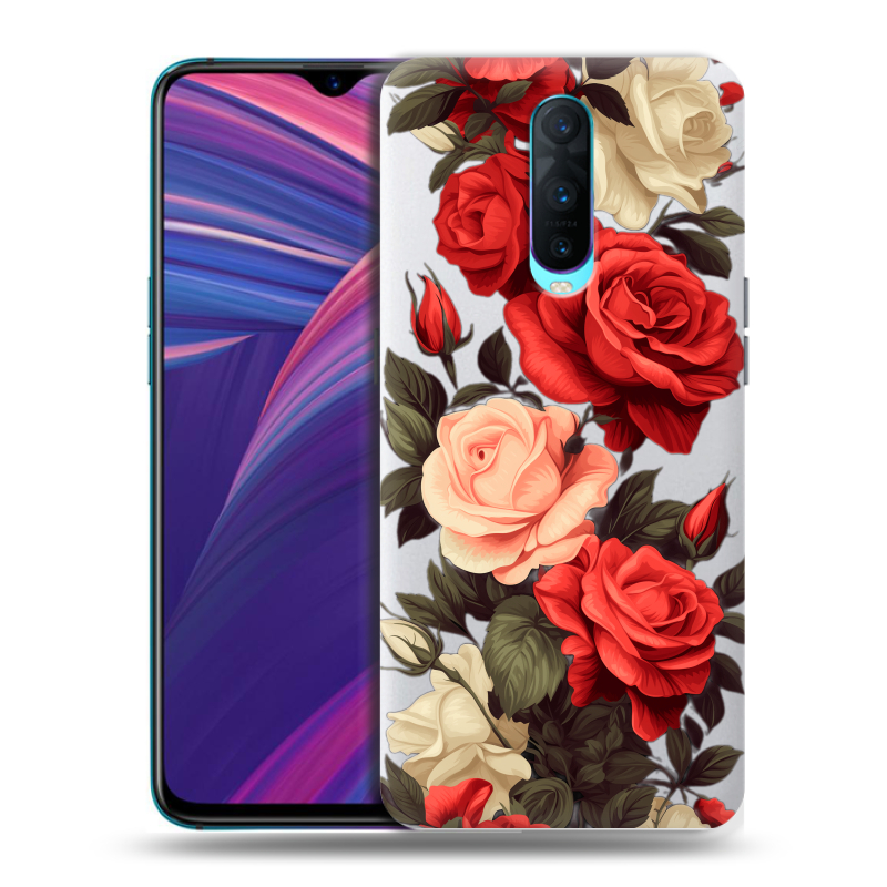 Пластиковый чехол на OPPO RX17 Pro с принтом Розы Пластиковый чехол на OPPO RX17 Pro с принтом Розы
