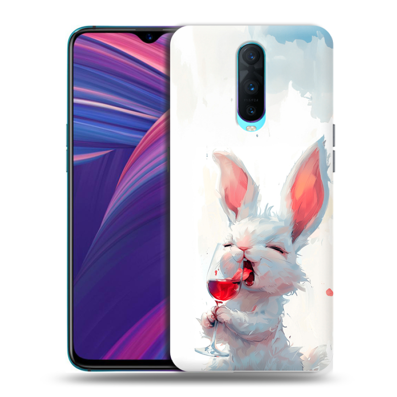 Силиконовый чехол на OPPO RX17 Pro с принтом кролик зайчик Силиконовый чехол на OPPO RX17 Pro с принтом кролик зайчик