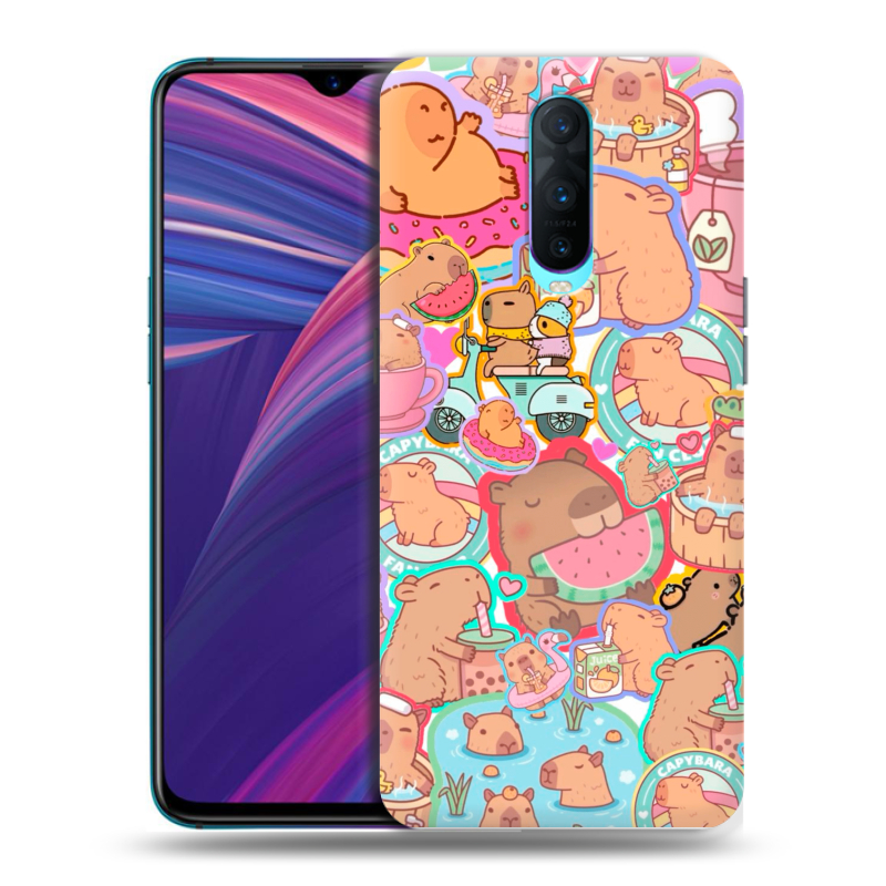 Пластиковый чехол на OPPO RX17 Pro с принтом капибары Пластиковый чехол на OPPO RX17 Pro с принтом капибары