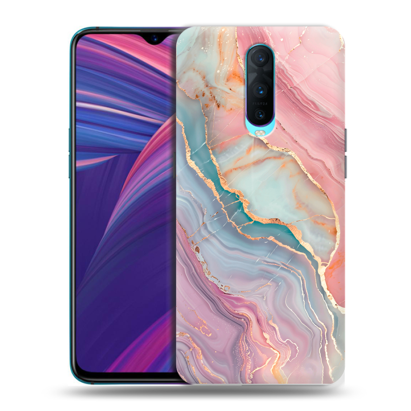 Силиконовый чехол на OPPO RX17 Pro с принтом розовый мрамор Силиконовый чехол на OPPO RX17 Pro с принтом розовый мрамор