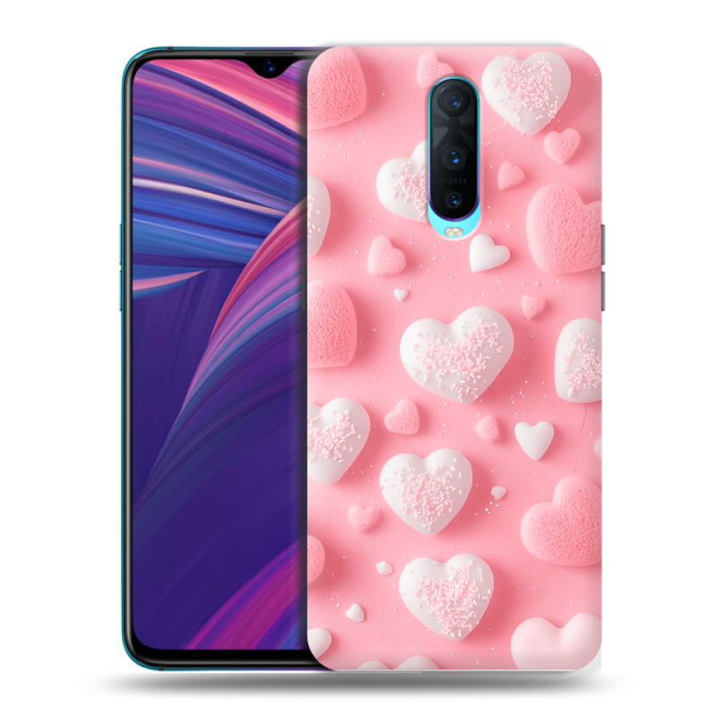 Силиконовый чехол на OPPO RX17 Pro с принтом Сердечки Силиконовый чехол на OPPO RX17 Pro с принтом Сердечки
