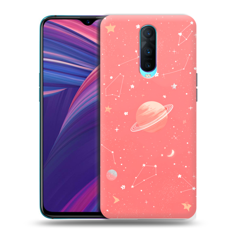 Пластиковый чехол на OPPO RX17 Pro с принтом Розовый космос Пластиковый чехол на OPPO RX17 Pro с принтом Розовый космос
