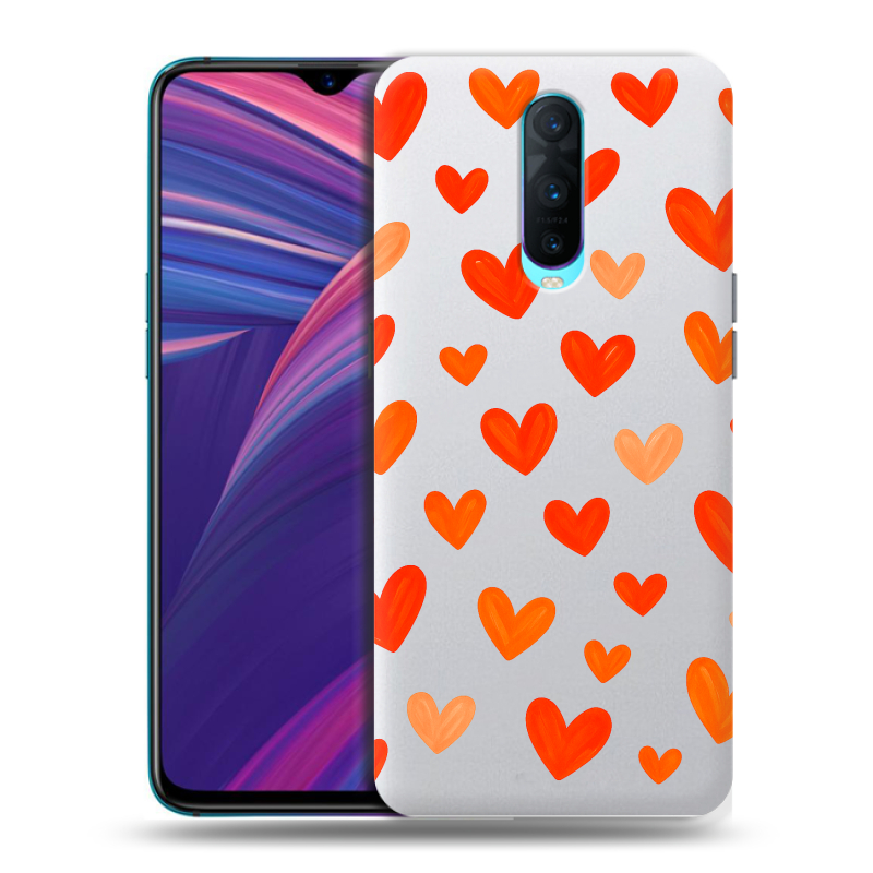 Силиконовый чехол на OPPO RX17 Pro с принтом Сердечки Силиконовый чехол на OPPO RX17 Pro с принтом Сердечки