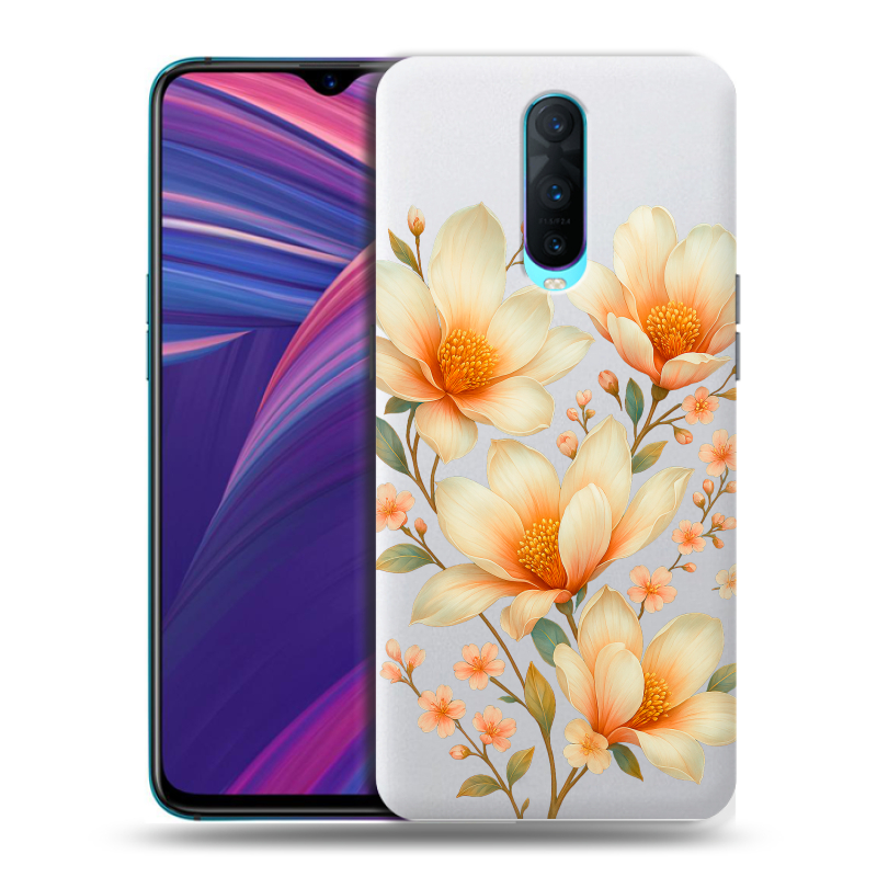 Силиконовый чехол на OPPO RX17 Pro с принтом Цветы Силиконовый чехол на OPPO RX17 Pro с принтом Цветы