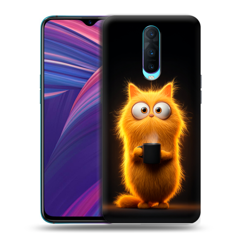 Пластиковый чехол на OPPO RX17 Pro с принтом Смешной кот Пластиковый чехол на OPPO RX17 Pro с принтом Смешной кот