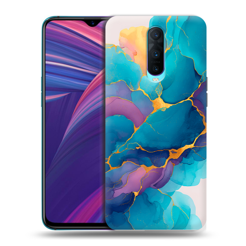 Силиконовый чехол на OPPO RX17 Pro с принтом Мрамор блестки Силиконовый чехол на OPPO RX17 Pro с принтом Мрамор блестки