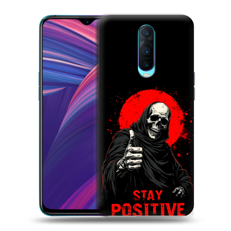 Силиконовый чехол на OPPO RX17 Pro с принтом смешной скелет Силиконовый чехол на OPPO RX17 Pro с принтом смешной скелет