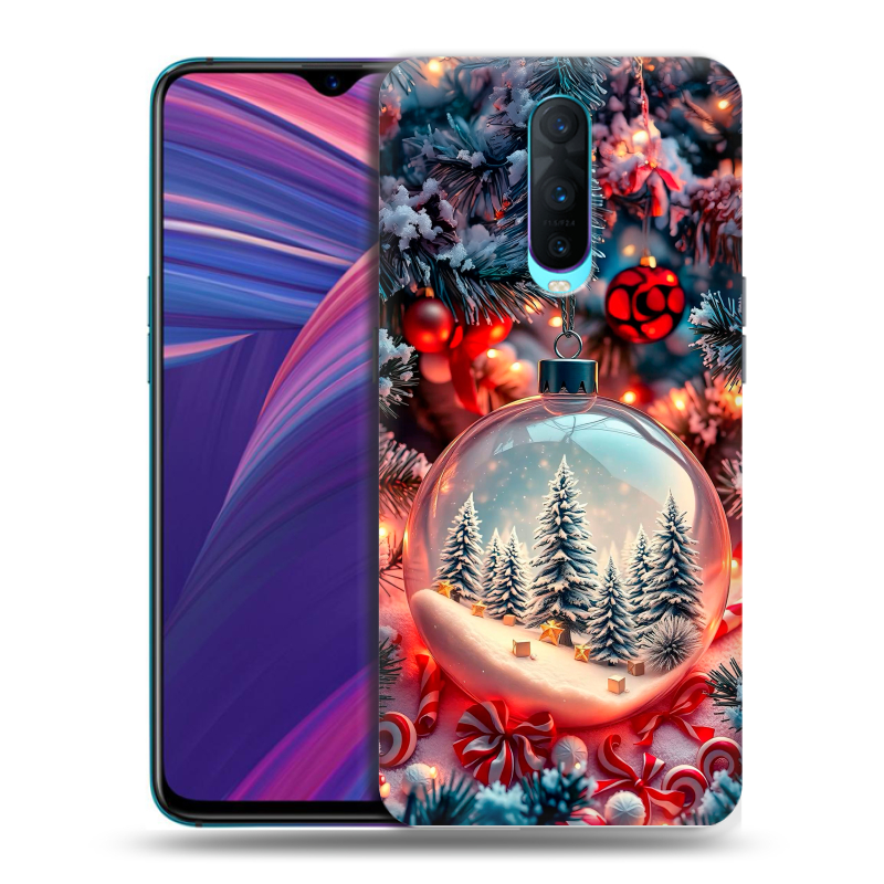 Пластиковый чехол на OPPO RX17 Pro с принтом Новый год Пластиковый чехол на OPPO RX17 Pro с принтом Новый год