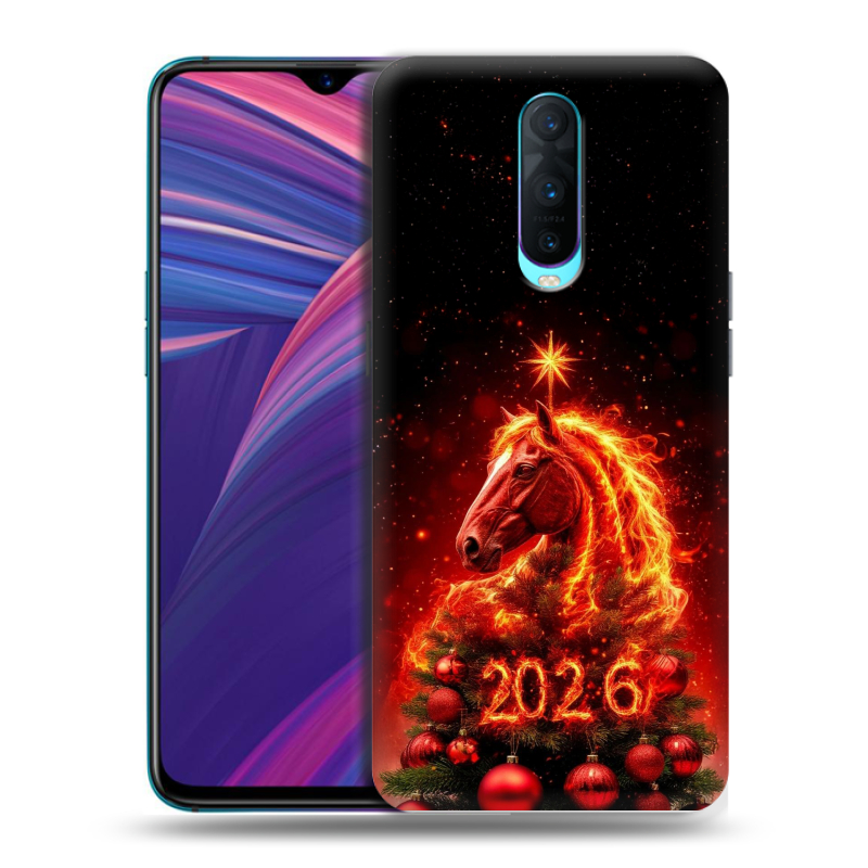 Пластиковый чехол на OPPO RX17 Pro с принтом Новый год Пластиковый чехол на OPPO RX17 Pro с принтом Новый год