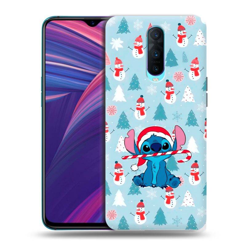 Силиконовый чехол на OPPO RX17 Pro с принтом Стич Новый год Силиконовый чехол на OPPO RX17 Pro с принтом Стич Новый год