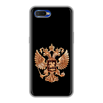 Силиконовый чехол на OPPO RX17 Neo с принтом Герб России золотой Силиконовый чехол на OPPO RX17 Neo с принтом Герб России золотой