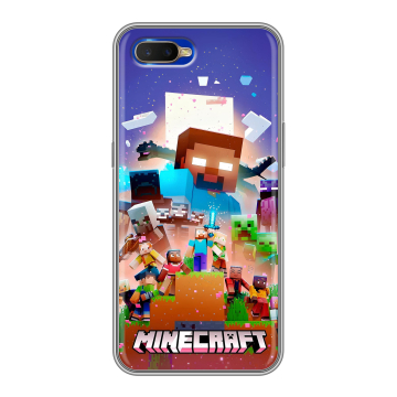 Силиконовый чехол на OPPO RX17 Neo с принтом Майнкрафт Minecraft Силиконовый чехол на OPPO RX17 Neo с принтом Майнкрафт Minecraft