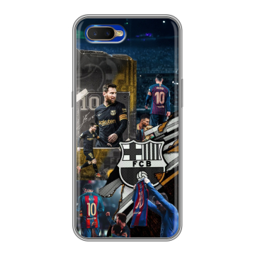 Силиконовый чехол на OPPO RX17 Neo с принтом Messi Barcelona